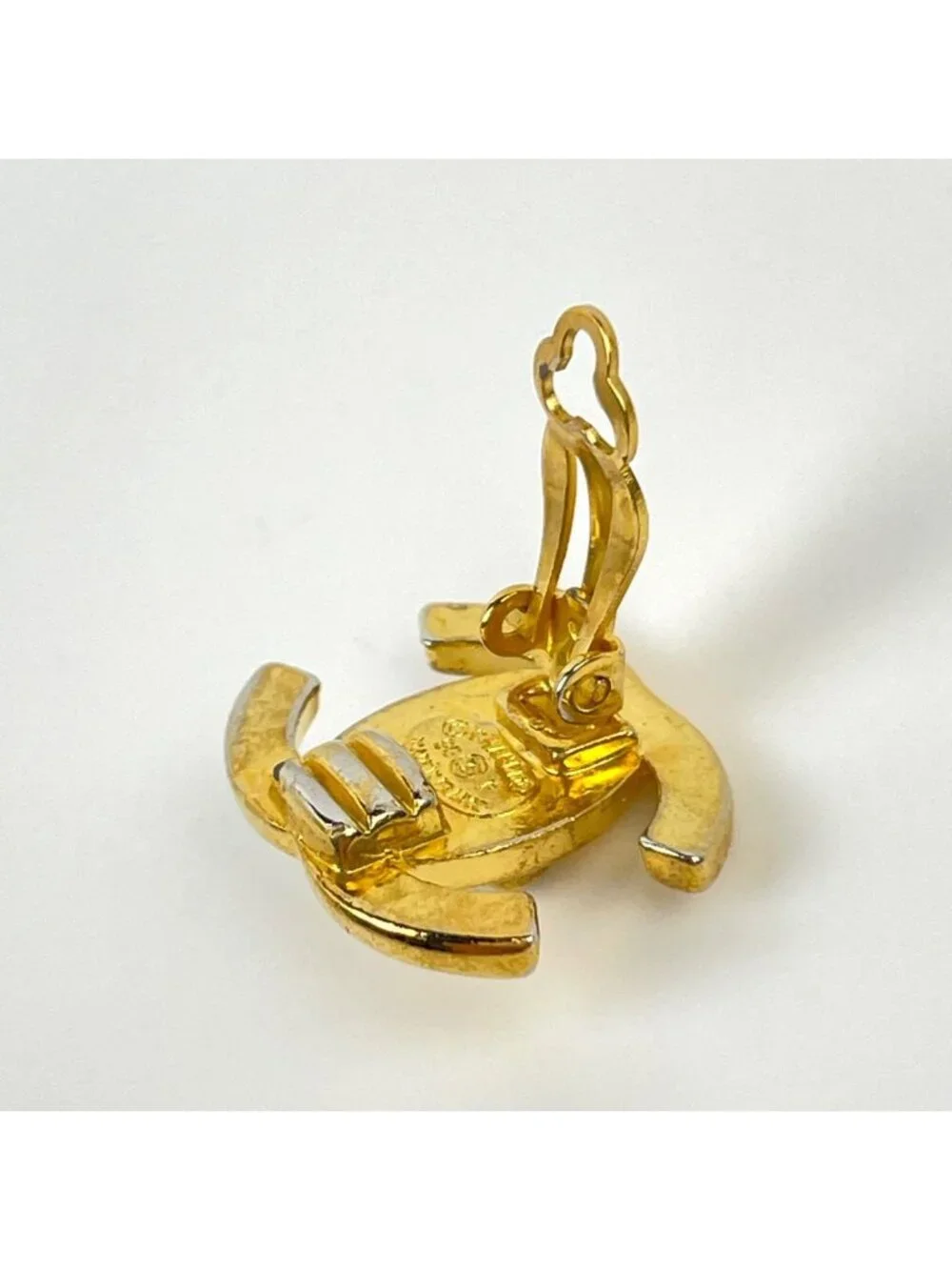 Chanel Earrings CC Logo Gold Plated